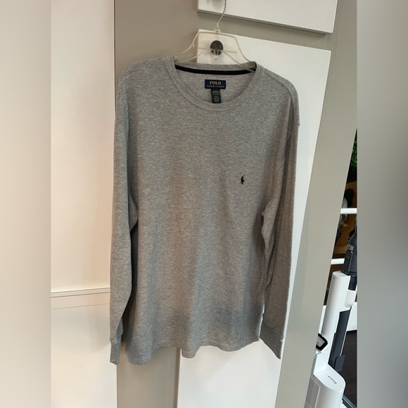 MENS POLO RALPH LAUREN GRAY CREW NECK THERMAL LONG SLEEVE SIZE XXL - Picture 3 of 7